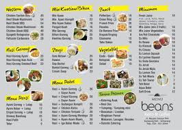 Menu Makanan Picture Of Beans Resto Coffee Semarang Tripadvisor