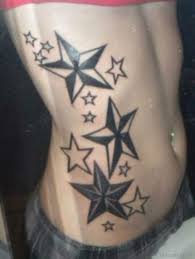 Some of stars have double layers and. 50 Wonderful Star Tattoos On Rib