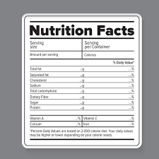 nutrition facts label template printable label templates