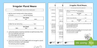 Live worksheets worksheets that listen. Irregular Plural Nouns Differentiated Activity Sheets