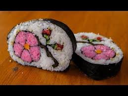 How To Make Flower Sushi Art Amazing Food Recipe Amazing Sushi Roll Recipe Sushi Rolls Sushi Art Japanese Food Art