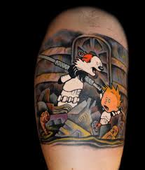 Calvin and hobbes continue on in the tattoo universe. Pin On Comic Book Tattoos