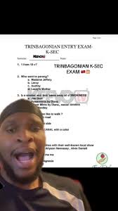 I think I might have to repeat this class, TRINBAGONIAN K-SEC EXAM @Ke...