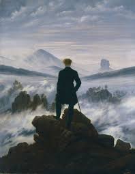 Which of the following is depicted in the image above? The Mysteries Behind Caspar David Friedrich S Wanderer Above The Sea Of Fog Artsy