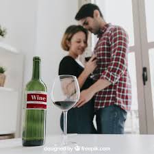 Free Wine Plus Loving Couple Mockup In Psd Wine Love Couple Mockup Psd Free Wine Vintage Wedding Cards Wine