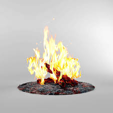 3d Model Bonfire Fireplace Cgtrader
