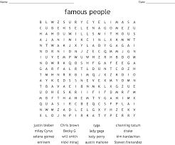 Browse boys' names beginning with u Celebrities Word Search Wordmint