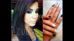 Además, su color rosa y su aroma a fresa lo convierten en un nail cleaner único, al más puro estilo jimena nails. Unas Y Maquillaje En Azul Marino Meryalicee Youtube