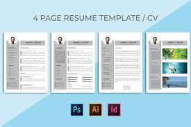 Writing a powerful cv cover letter with your job applications will ensure that your cv gets opened every time. Cv Resume Cover Letter And Portfolio Page Template 711429 Resume Templates Design Bundles