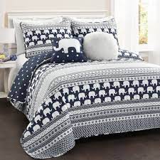 Find the best elephant bedding sets from across the web at bedding finder! Elephant Stripe Quilt 5 Piece Set Lush Decor Www Lushdecor Com Lushdecor