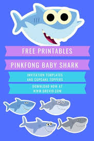 Personalized Shark Birthday Baby Shark Cake Topper Printable Free Printable Baby Shark Pinkfong Birthday Invitation Template Updated Drevio Shark Birthday Invitations Shark Theme Birthday Shark Birthday Party Invitation