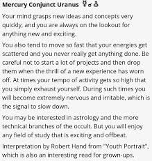 Mercury Conjunct Uranus Uranus Mercury Natal Charts