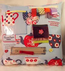 Sensory Activity Fidget Fiddle Tea Lovers Teapot Cushion Pillow Dementia Alzheimer 39 S Aid Fidget Quilt Sensory Blanket Sensory Activities
