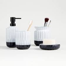 Shop cool personalized black and white bathroom accessories with unbelievable discounts. Aurelia Matte Black Bath Accessories Crate And Barrel
