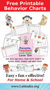 Free Behavior Charts For Home And School Kids Free