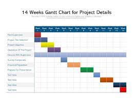 I want to see a simple project plan (gantt chart) in every funding application. 14 Weeks Gantt Chart For Project Details Templates Powerpoint Slides Ppt Presentation Backgrounds Backgrounds Presentation Themes