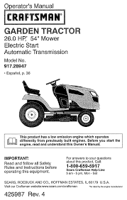 Kohler aegis series engine parts that fit, straight from the manufacturer. Craftsman 28947 Gt 5000 26 Hp 54 Garden Tractor Operator S Manual Pdf Download Manualslib