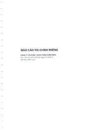 CÔNG TY CỔ PHẦN Y DƯỢC PHẨM VIMEDIMEX Cho năm tài ...