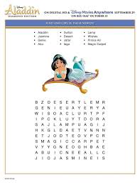 Challenge them to a trivia party! Aladdin Activities For Kids Wonder Kids Disney Word Disney Word Search Disney Activities