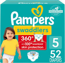Pampers Swaddlers 360 Diapers Size 5, 52 Count - Disposable Diapers :  Amazon.ae: Baby Products