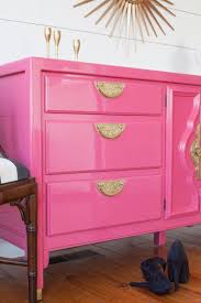 How To Paint High Gloss Finish On Wood Furniture Pink Furniture Painting Wood Furniture Lacquer Furniture