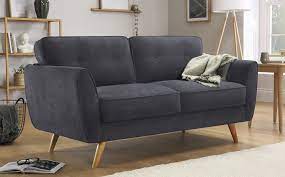 Harlow Slate Grey Plush Fabric Sofa 2 Seater Only 399 99 Furniture Choice Furniture Choice Fabric Sofa Furniture