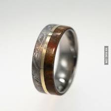 This Is A Ring Made From Dinosaur Bone Meteorite And Gold Rings For Men Dinosaur Bone Ring Engagement Rings For Men