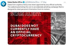 Dubaicoin cryptocurrency 'never approved', website promoting it is 'elaborate phishing campaign': Zd7p Uheomvkrm