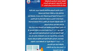 تم تحديث تاريخ التحديث ببيانات من تاريخ البيانات. Ø§Ù„Ø§Ø±Ø´Ø§Ø¯Ø§Øª Ø§Ù„ÙˆÙ‚Ø§Ø¦ÙŠØ© Ù…Ù† ÙÙŠØ±ÙˆØ³ Ø§Ù„ÙƒÙˆØ±ÙˆÙ†Ø§ Ø§Ù„Ù‡ÙŠØ¦Ø© Ø§Ù„Ø¹Ø§Ù…Ø© Ù„Ù„Ø¥Ø³ØªØ¹Ù„Ø§Ù…Ø§Øª