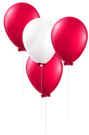 Red And White Balloons Png Clip Art Image Datas Festivas Balao Datas