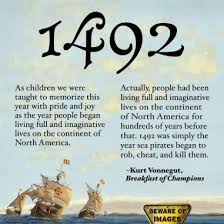 He had three ships and left from spain; Columbus Sailed The Ocean Blue In The Year 1492 Cdsmiller17