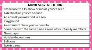 Movie Scavenger Hunt Ideas Moms Munchkins Scavenger Hunt Hollywood Party Theme Backyard Movie Nights