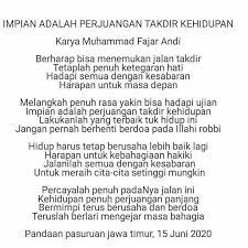 Pin Oleh Fajar Suharja Di Impian Adalah Perjuangan Takdir Kehidupan Takdir Doa Hidup