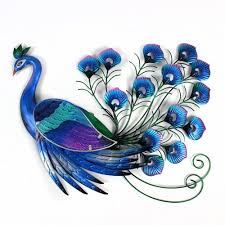 A wide variety of metal hanging decorations options are available to you, such as christmas item type. Liffy Peacock Decor Metal Outdoor Wall Art Glass Hanging Decorations Blue For Home Garden Living Room