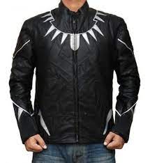 Captain America Black Panther Real Leather Jacket Black Leather Jacket Mens Real Leather Jacket Black Panther Costume Leather Jacket Black