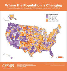 Compare population statistics about illinois from the 2010 and 2000 census by race, age, gender, latino/hispanic origin etc. Where The Population Is Changing 2010 2018 Map From Us Census Bureau Iecam