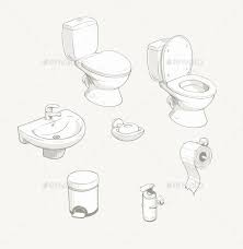 Bathroom And Toilet Equipment Accessories Business Icons Vector Vector Free Vector Illustration