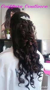 Quinceanera half up half down quince hairstyles. Coiffure Coutance Page Weeding Hairstyle Facebook