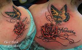 Rose Name And Butterfly Tattoo Rose And Butterfly Tattoo Butterfly Tattoos For Women Butterfly Tattoo Designs