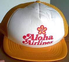 Aloha Airlines 80s Cap Aloha Airline Logo Airlines