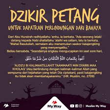 Dzikir kali ini pun kami bantu dengan transliterasi untuk setiap bacaan selain bacaan al qur'an, moga bermanfaat bagi yang sulit membaca dzikir yang ada huruf demi huruf. Rumaysho Com Coba Praktikkan Dzikir Ini Pada Petang Hari ×¤×™×™×¡×'×•×§