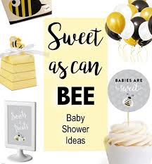 Bee baby shower party decor(138pcs)with food labels,bee bar sign,thank you tags,tissue paper tassels,cardstock stickers,balloon garland for bumblebee theme mommy to bee what will it bee baby shower. Sweet As Can Bee Baby Shower Ideas Partylookbook