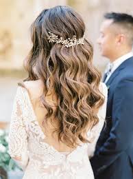 Curly bangs are a real deal when it comes to framing your face. The Tiniest Wedding With The Grandest Heart In Tuscany Italy Wedding Hair Half Wedding Hair Headband Loose Hairstyles