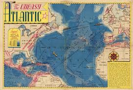 Uneasy Atlantic Earthquakes From Sunday News 1938 Map Atlantic Historical Maps Historical Characters Map
