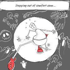 However, dreams of flying solo around the world, jumping out of a plane, or opening a new business following your wish list will likely make people a little irritable. Inspirational Framed Wall Art Inspirational Wall Art For Etsy Funny Illustration Out Of Comfort Zone Inspirational Wall Art