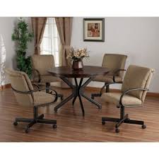 Tempo Durango Swivel Tilt Caster Dinette Set Dining Room Chairs Upholstered Dinette Chairs Dining Room Chairs