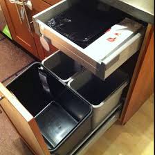 Trash Can Cabinet Solution At Ikea Ikea Kitchen Kitchen Trash Cans Kitchen