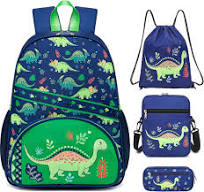 LOIDOU Kinderrucksack Jungen Kinder Rucksack Tagesrucksack Vorschulrucksack  Kindergartentasche Schulrucksack für Schule Kita(4-teiliges Set) : ...