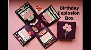 A small gift box inside it, you can put a ring, watch, necklace or other goods in it as a surprise. Birthday Explosion Box Diy Explosion Box How To Make Youtube