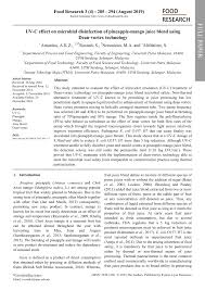 Departments food science department food service and management division food technology technology universiti putra malaysia 43400, serdang, selangor malaysia. Pdf Uv C Effect On Microbial Disinfection Of Pineapple Mango Juice Blend Using Dean Vortex Technology